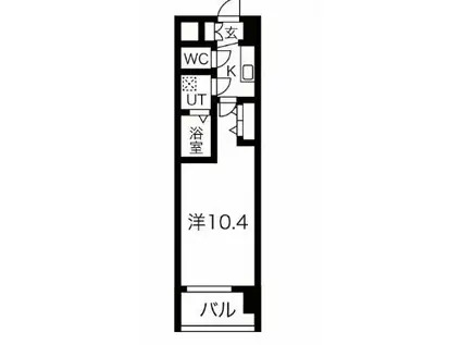 THE MUSIC COURT(1K/2階)の間取り写真