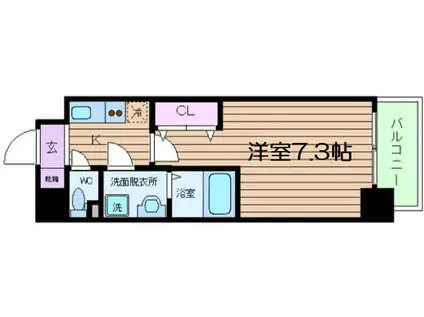 サムティ梅田インターコア(1K/7階)の間取り写真