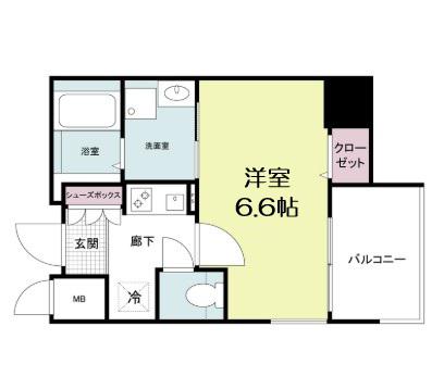 アプリーレ松屋町(1K/3階)の間取り写真