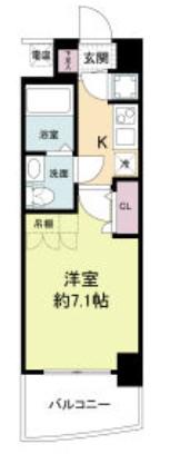 セレニテ新大阪カルム(1K/6階)の間取り写真