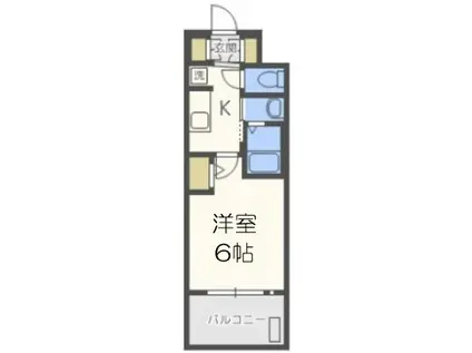 エステムコート中之島GATEⅡ(1K/10階)の間取り写真