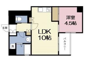 FLAT INN UESHIO(1LDK/2階)の間取り写真