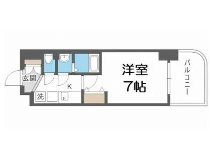 LUXE西長堀(1K/10階)の間取り写真