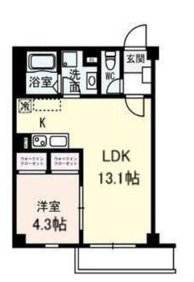 SOLASIA RESIDENCE 九条(1LDK/3階)の間取り写真