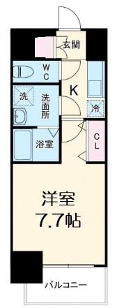 ベイサイドパークOSAKAサウスレジデンシス(1K/12階)の間取り写真