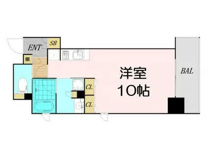 アーバネックス北浜(ワンルーム/11階)の間取り写真