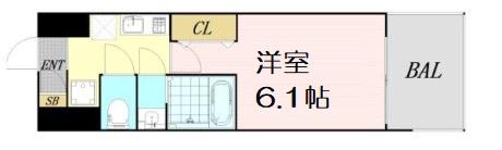 LUCE CHIYOZAKI(1K/3階)の間取り写真