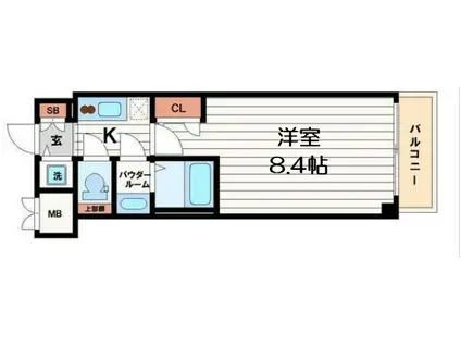 サムティ本町AGE(1K/11階)の間取り写真