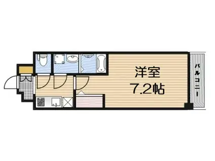 オーキッドレジデンス新大阪(1K/2階)の間取り写真