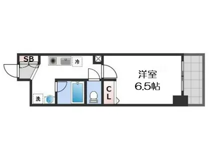 WILLDO難波WⅡ(1K/9階)の間取り写真