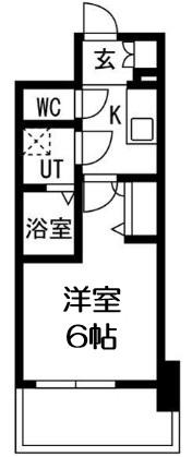 ワールドアイ大阪ウエスト GATE(1K/9階)の間取り写真