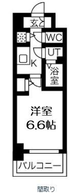 プレサンス梅田北オール(1K/4階)の間取り写真