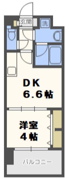 レオングラン新大阪レジデンス(1DK/11階)の間取り写真