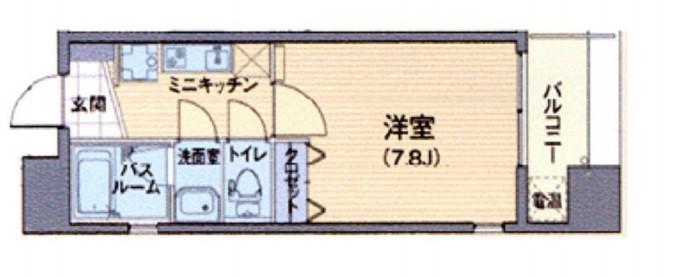 プロスペクト中之島(1K/10階)の間取り写真