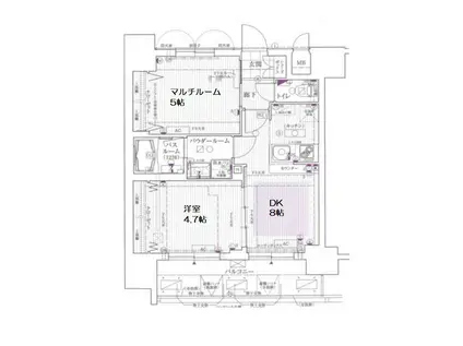 エステムプラザ難波ウエストⅡプレディア(2DK/10階)の間取り写真