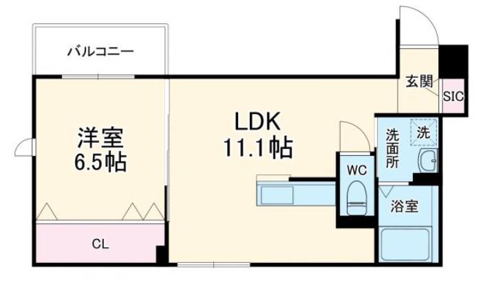 TRICERA COURT(1LDK/2階)の間取り写真