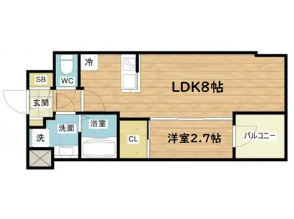 HS梅田イースト(1LDK/10階)の間取り写真