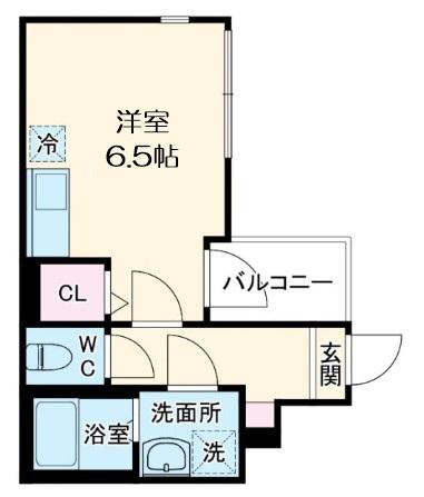 アミュゼ(ワンルーム/3階)の間取り写真