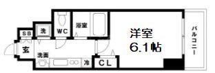 プレサンス堺筋本町フィリア(1K/6階)の間取り写真