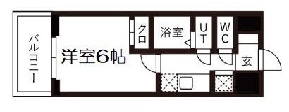ワールドアイ大阪城イーストⅢ(1K/11階)の間取り写真