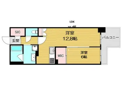 ブランズ北堀江プレイス(1LDK/6階)の間取り写真