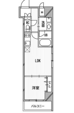 南堀江プライマリーワン(1LDK/11階)の間取り写真