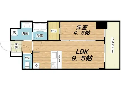 プレサンス DOMECITY コレーレ(1LDK/8階)の間取り写真