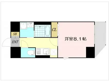 GRAN PINO内淡路(1K/9階)の間取り写真