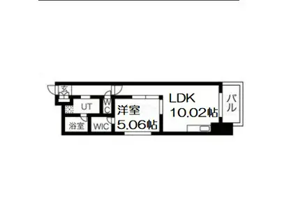 コンソラーレ桜川V(1LDK/4階)の間取り写真