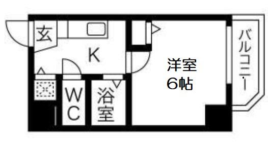 U-RO新大阪(1K/8階)の間取り写真
