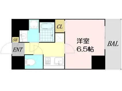 ARTIZA西長堀(1K/8階)の間取り写真