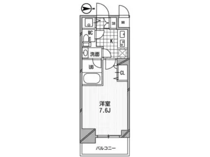 アーデン堺筋本町(1K/3階)の間取り写真