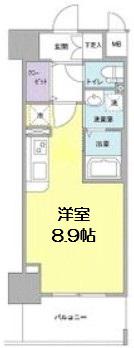 LOWLANDS西天満(ワンルーム/3階)の間取り写真