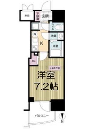 セレニテ本町東リアン(1K/3階)の間取り写真