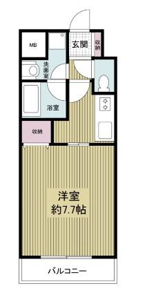 プレジオ都島(1K/5階)の間取り写真