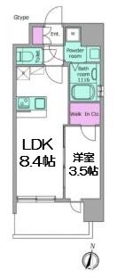 LUMINOUS三国本町(1LDK/6階)の間取り写真