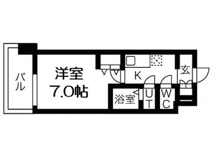 LIVIAZ OSAKA VERITE(1K/2階)の間取り写真