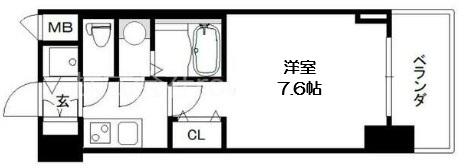 サムティ本町橋2MEDIUS(1K/10階)の間取り写真
