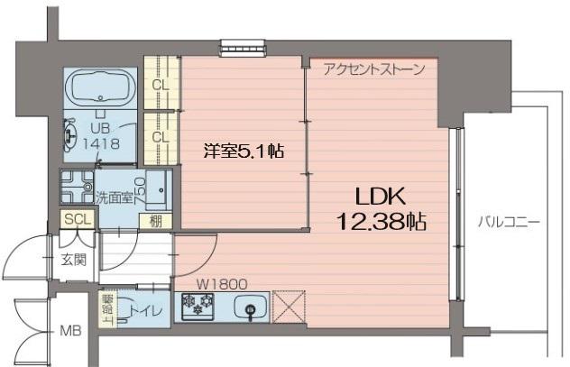 プレジオ阿波座(1LDK/12階)の間取り写真