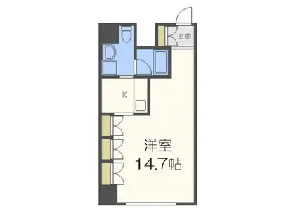 アーデンタワー南堀江(1K/4階)の間取り写真