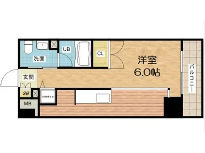 アーデンタワー南堀江(ワンルーム/5階)の間取り写真