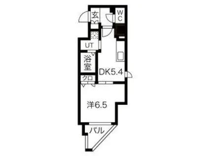 ファーストフィオーレ谷町六丁目フェリシア(1DK/10階)の間取り写真