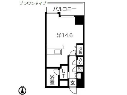 セレニテ梅田北PREMIUM(ワンルーム/8階)の間取り写真