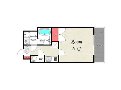 PRIMAVERA NAKANOSHIMA(1K/4階)の間取り写真