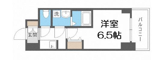 S-RESIDENCE阿波座ウエスト(1K/10階)の間取り写真