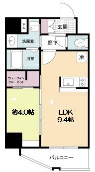 THE HUB MIYAKOJIMA(1LDK/8階)の間取り写真
