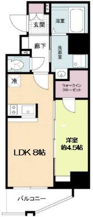THE HUB MIYAKOJIMA(1LDK/3階)の間取り写真