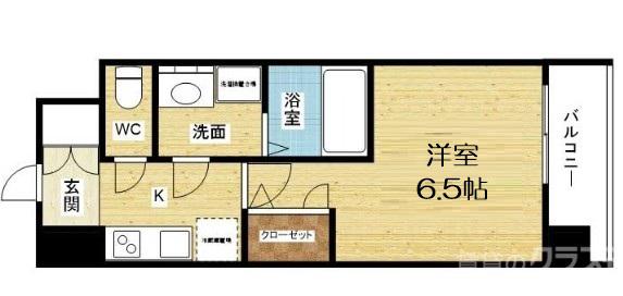レジュールアッシュ三国本町(1K/7階)の間取り写真