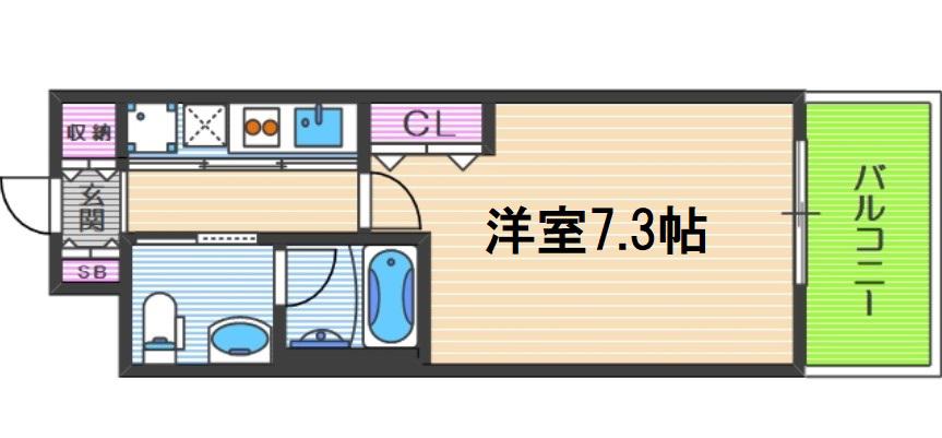 INNOCENT DOYAMA(1K/7階)の間取り写真