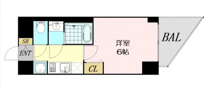 S-RESIDENCE堺筋本町UNO(1K/4階)の間取り写真